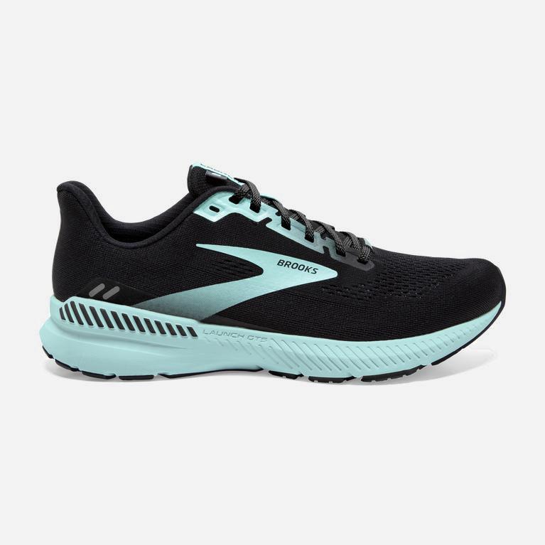 Brooks Launch Gts 8 Energy Return Hardloopschoenen voor Dames Zwart /Grijs/Blauw (XNRQM-1520)